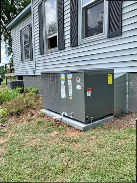 New heat pump system installed